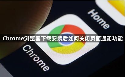 Chrome浏览器下载安装后如何关闭页面通知功能1