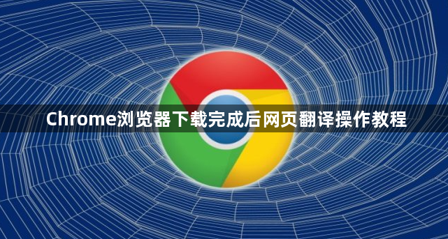 Chrome浏览器下载完成后网页翻译操作教程1