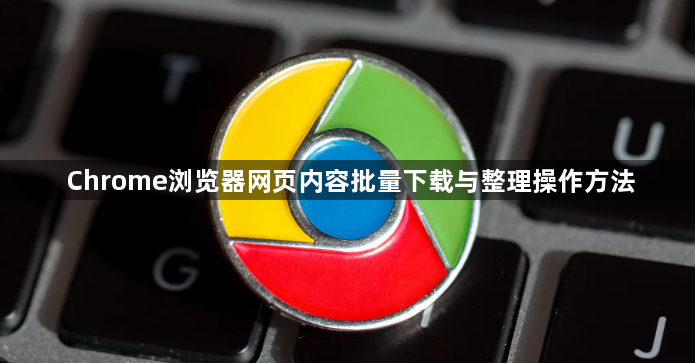 Chrome浏览器网页内容批量下载与整理操作方法1