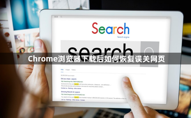 Chrome浏览器下载后如何恢复误关网页1