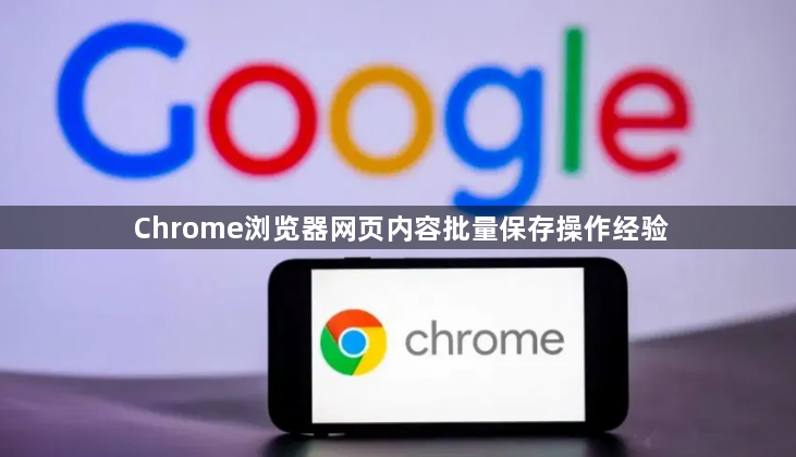 Chrome浏览器网页内容批量保存操作经验1