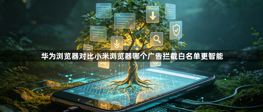 华为浏览器对比小米浏览器哪个广告拦截白名单更智能1