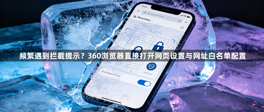 频繁遇到拦截提示?360浏览器直接打开网页设置与网址白名单配置1