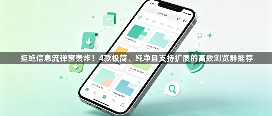 拒绝信息流弹窗轰炸！4款极简、纯净且支持扩展的高效浏览器推荐1