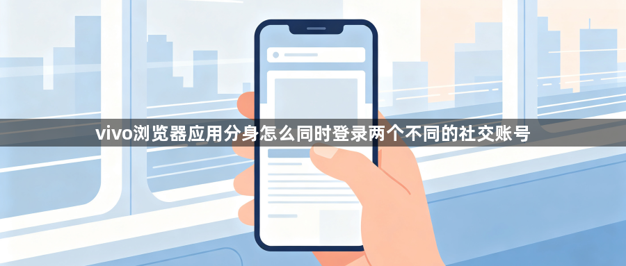 vivo浏览器应用分身怎么同时登录两个不同的社交账号1