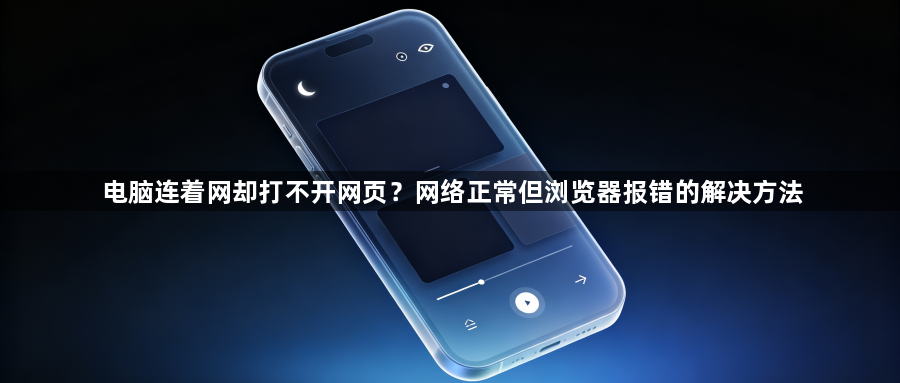 电脑连着网却打不开网页？网络正常但浏览器报错的解决方法1