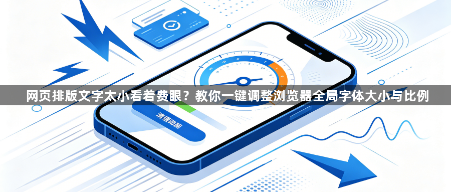 网页排版文字太小看着费眼?教你一键调整浏览器全局字体大小与比例1