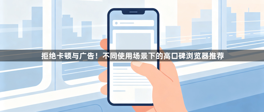 拒绝卡顿与广告!不同使用场景下的高口碑浏览器推荐1