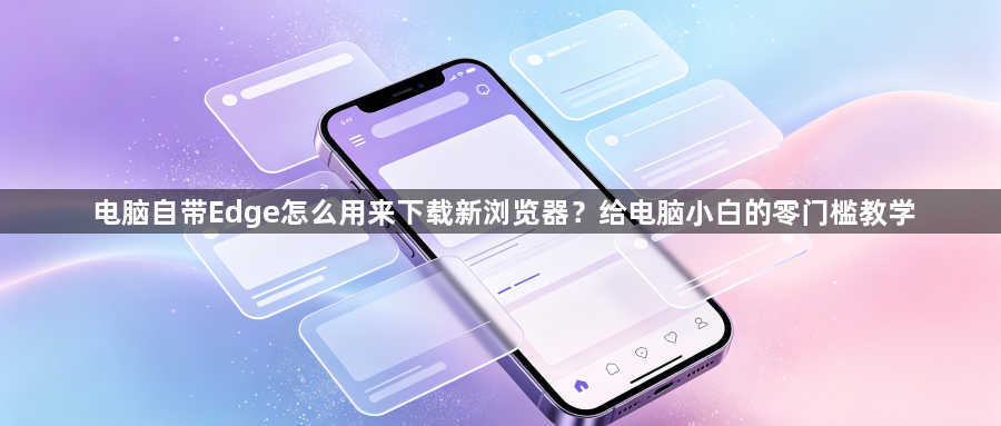 电脑自带Edge怎么用来下载新浏览器?给电脑小白的零门槛教学1