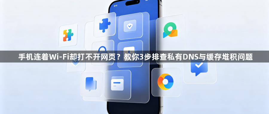 手机连着Wi-Fi却打不开网页？教你3步排查私有DNS与缓存堆积问题1