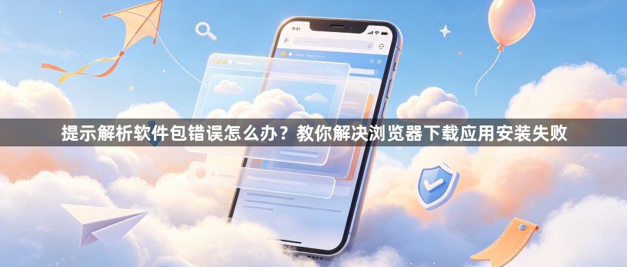 提示解析软件包错误怎么办？教你解决浏览器下载应用安装失败1