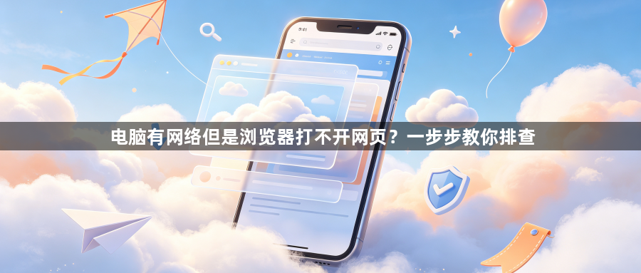 电脑有网络但是浏览器打不开网页？一步步教你排查1