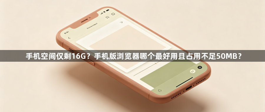 手机空间仅剩16G？手机版浏览器哪个最好用且占用不足50MB？1