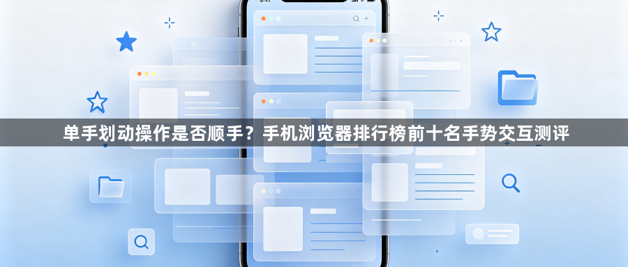 单手划动操作是否顺手?手机浏览器排行榜前十名手势交互测评1