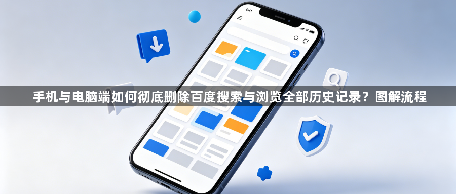 手机与电脑端如何彻底删除百度搜索与浏览全部历史记录?图解流程1