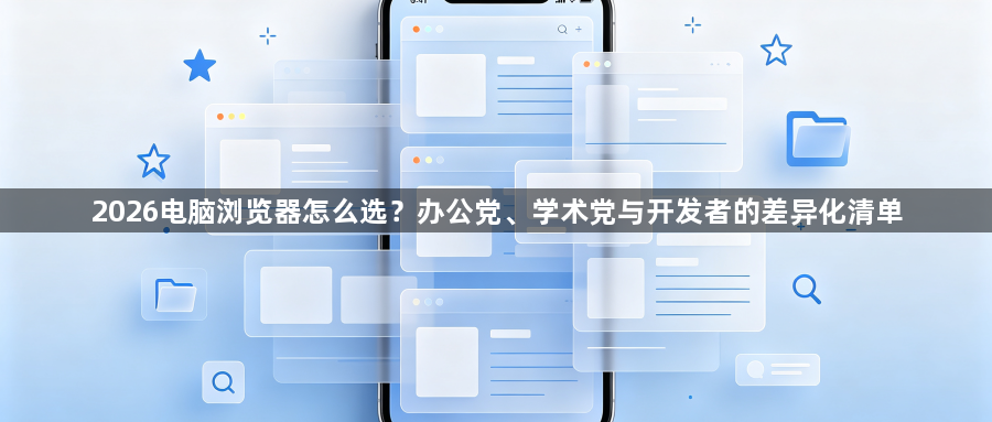 2026电脑浏览器怎么选？办公党、学术党与开发者的差异化清单1