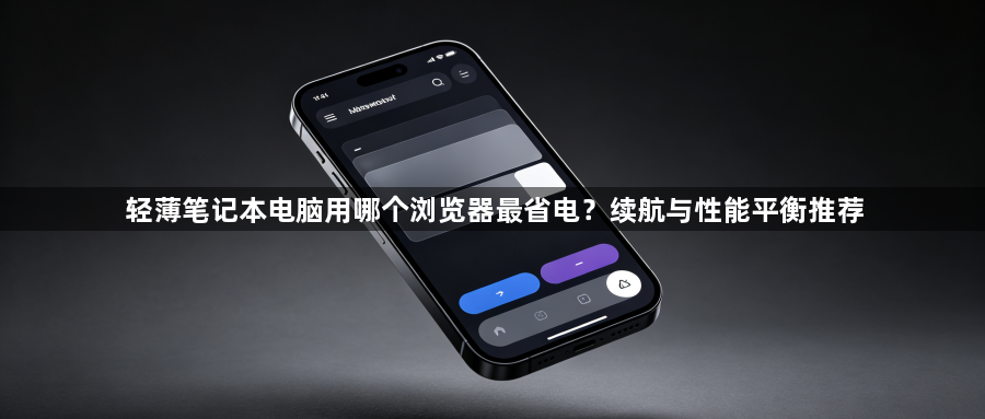 轻薄笔记本电脑用哪个浏览器最省电?续航与性能平衡推荐1