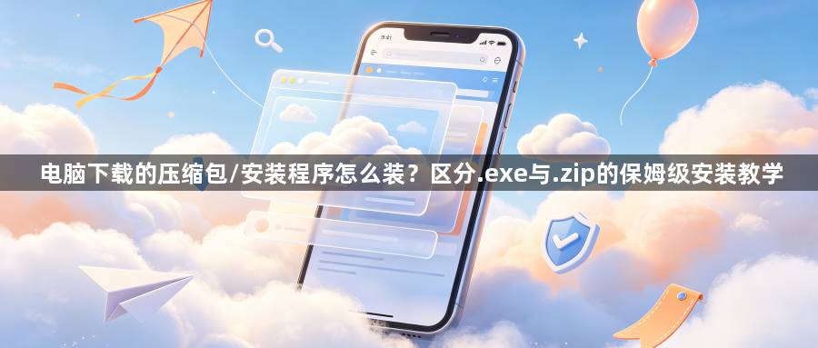 电脑下载的压缩包/安装程序怎么装?区分.exe与.zip的保姆级安装教学1